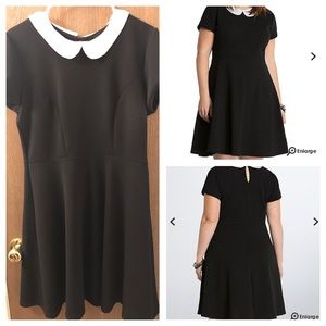 Plus Size Textured Skater Skirt