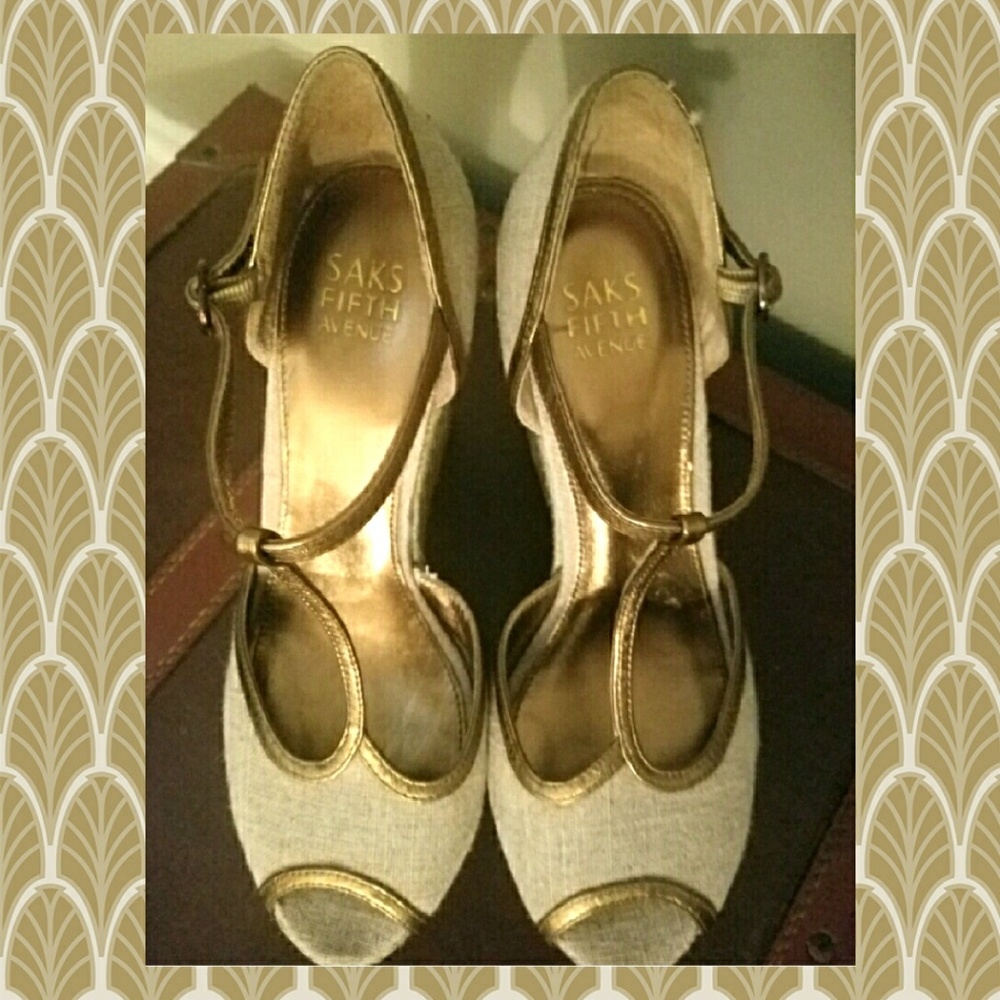 Saks Fifth Avenue Espadrille Wedges