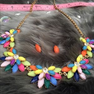 Colorful Earring & Necklace Set