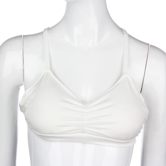 Boutique Other White Strappy Cage Open Back Bralette Bra Poshmark