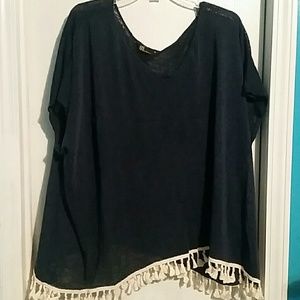 Plus Size Navy Top
