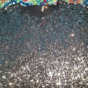 Plus Size Sequin Top