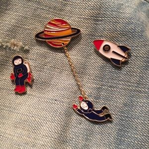 Set of 3 Space Pins