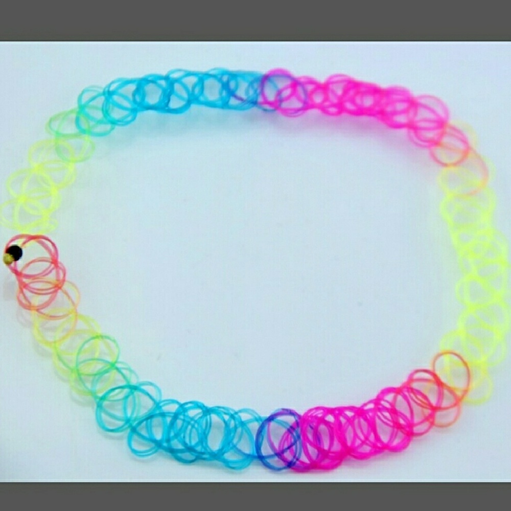 Totally Rad Rainbow Choker !! SALE