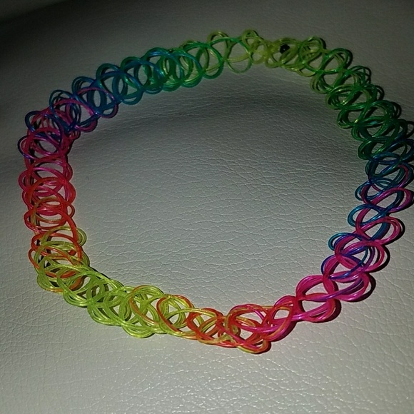 Totally Rad Rainbow Choker !! SALE - Picture 4 of 5