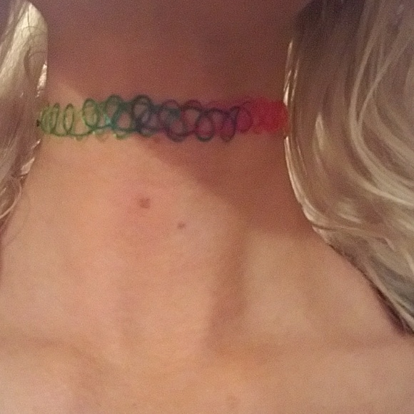 Totally Rad Rainbow Choker !! SALE - Picture 3 of 5