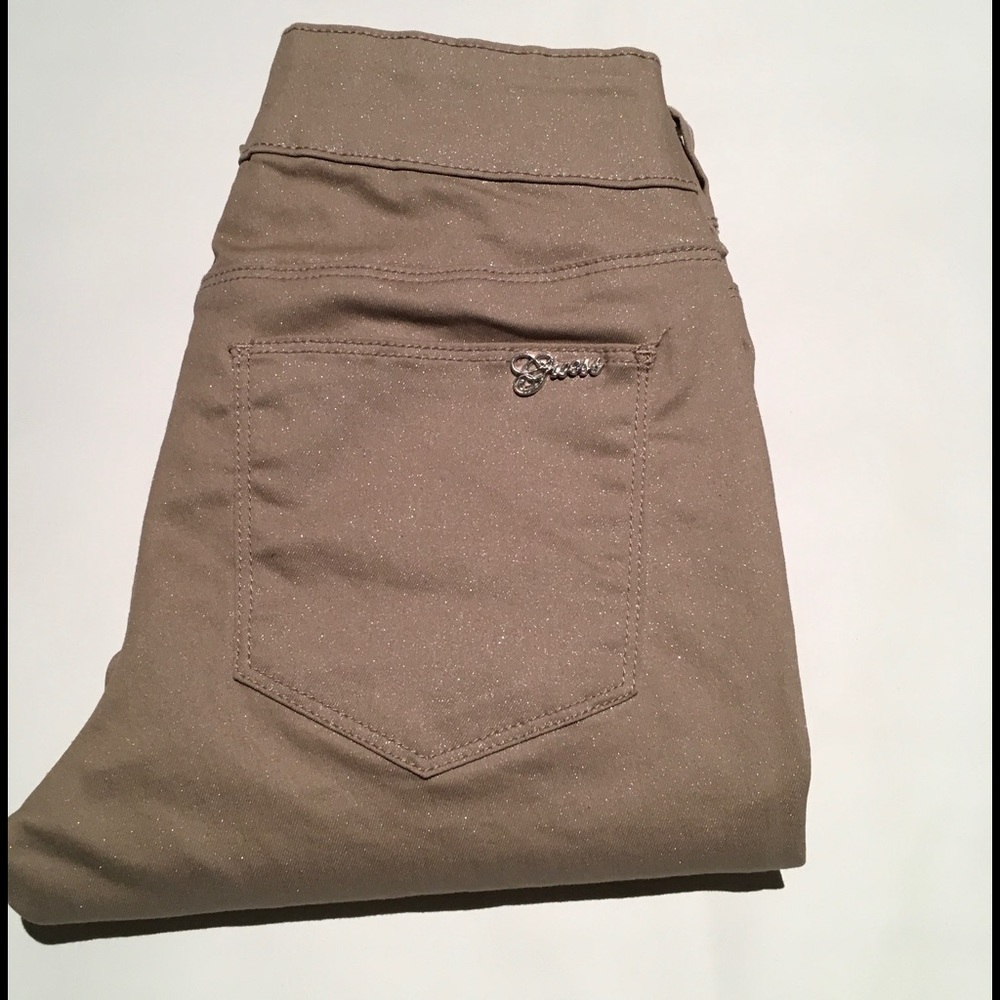 GUESS Emma Fit Shimmer Skinny Pants