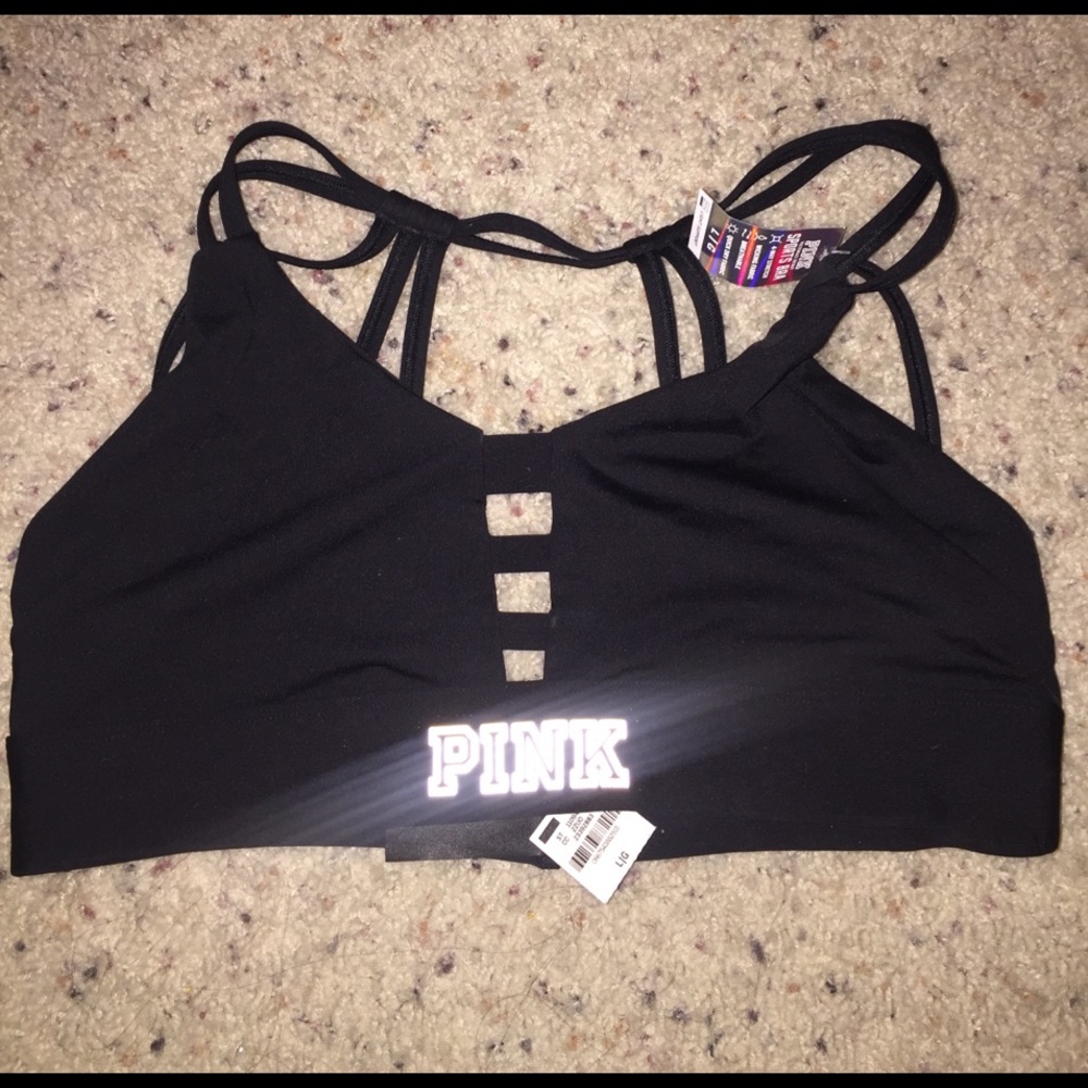 Pink sports bra