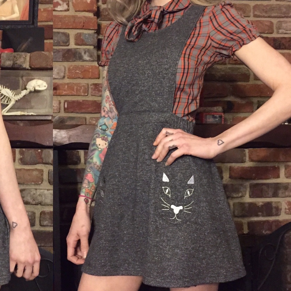 Reserved Kitty pinafore dress/ jumper - Picture 2 of 4