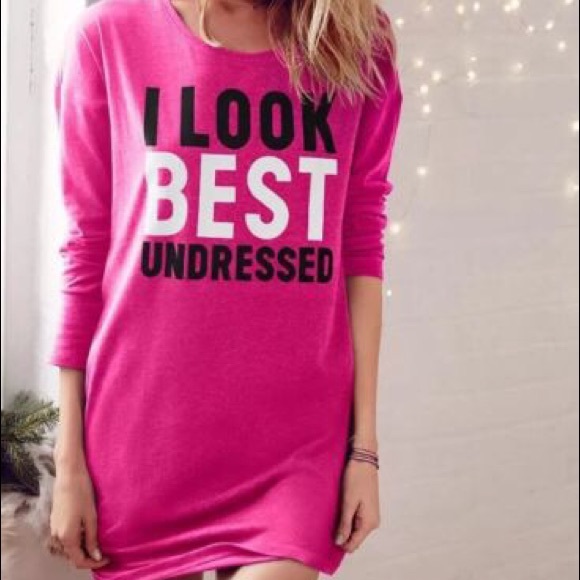 Victoria's Secret Other - VS Hot Pink Long Sleeve Sleeping T-Shirt