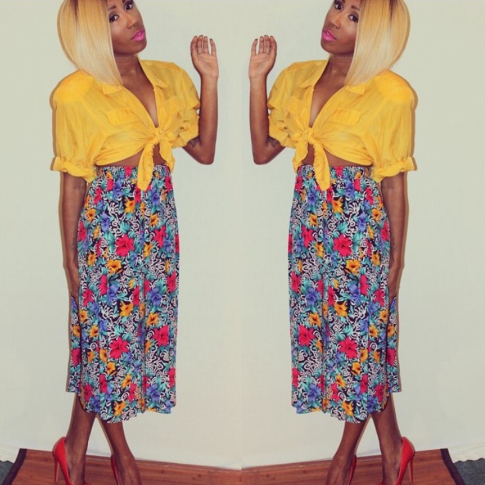 Floral Print Skirt