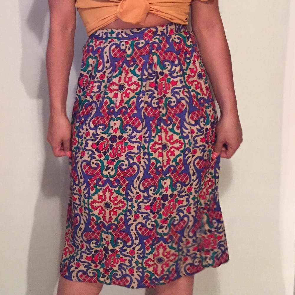 Abstract Printed Skirt
