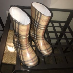 Authentic Burberry rain boots little girls