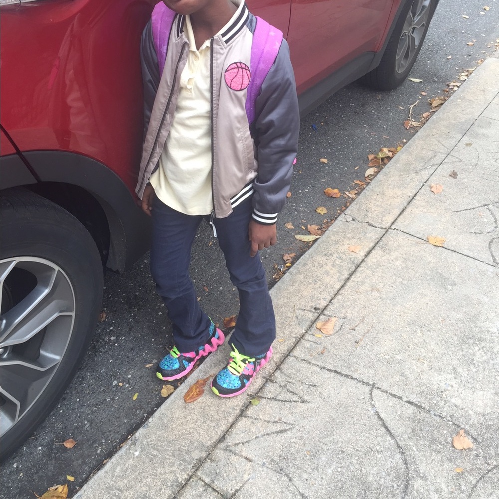 Imoga size 8 Lil girl baseball jacket