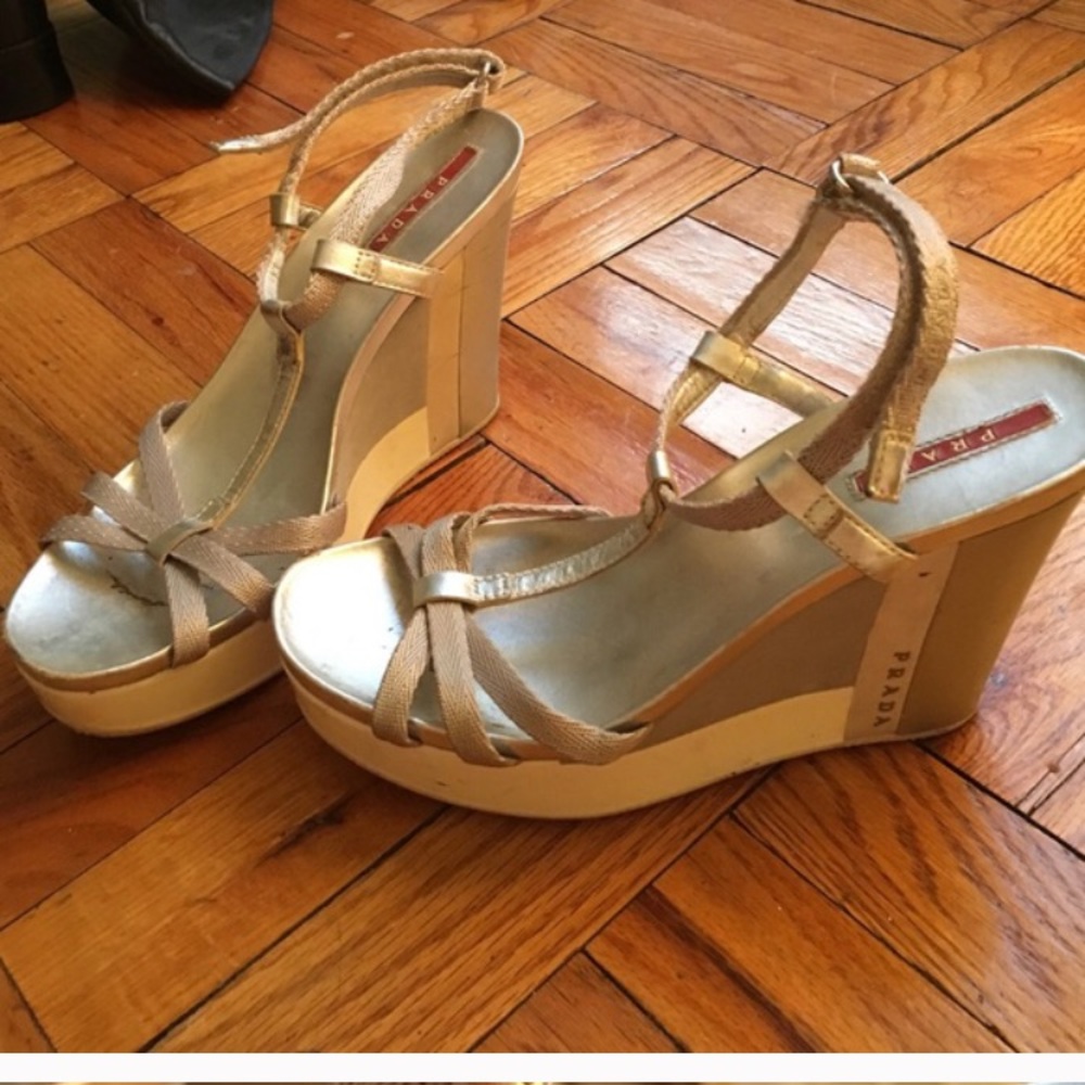 Silver Prada shoes preloved