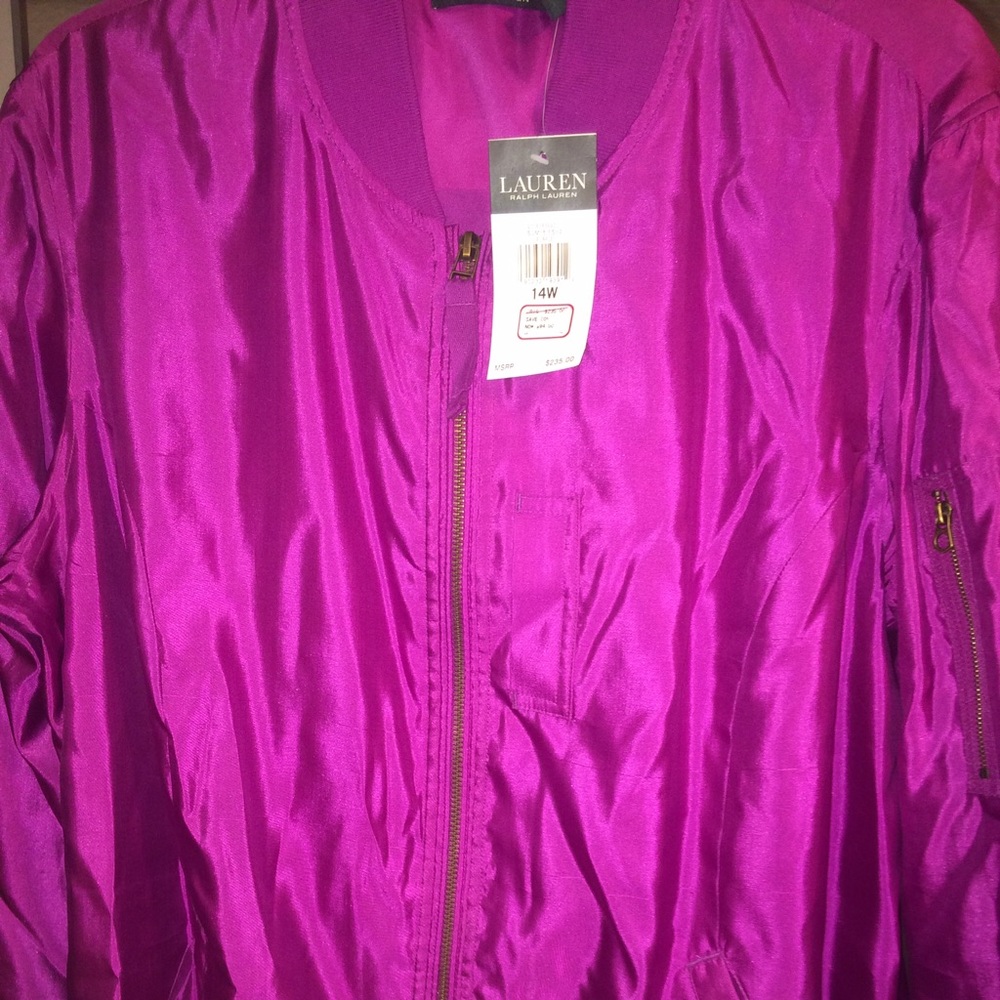 Lauren By Ralph Lauren Silk bomber