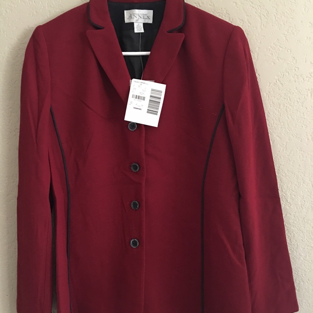 CASUAL CORNERS RED BLAZER SZ 10