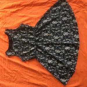 Black and nude dress.