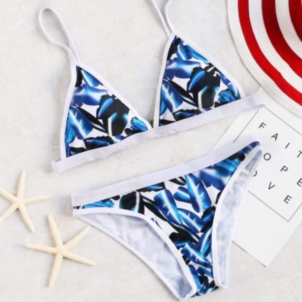 leaf triangle bikini