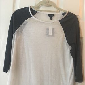 Semi sheer baseball t