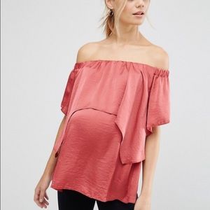 ASOS Satin Bardot Top