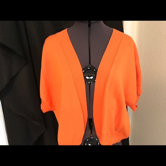orange shrug cardigan