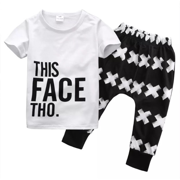 Price ✂️ Adorable "This Face Tho" Outfit - Picture 2 of 5