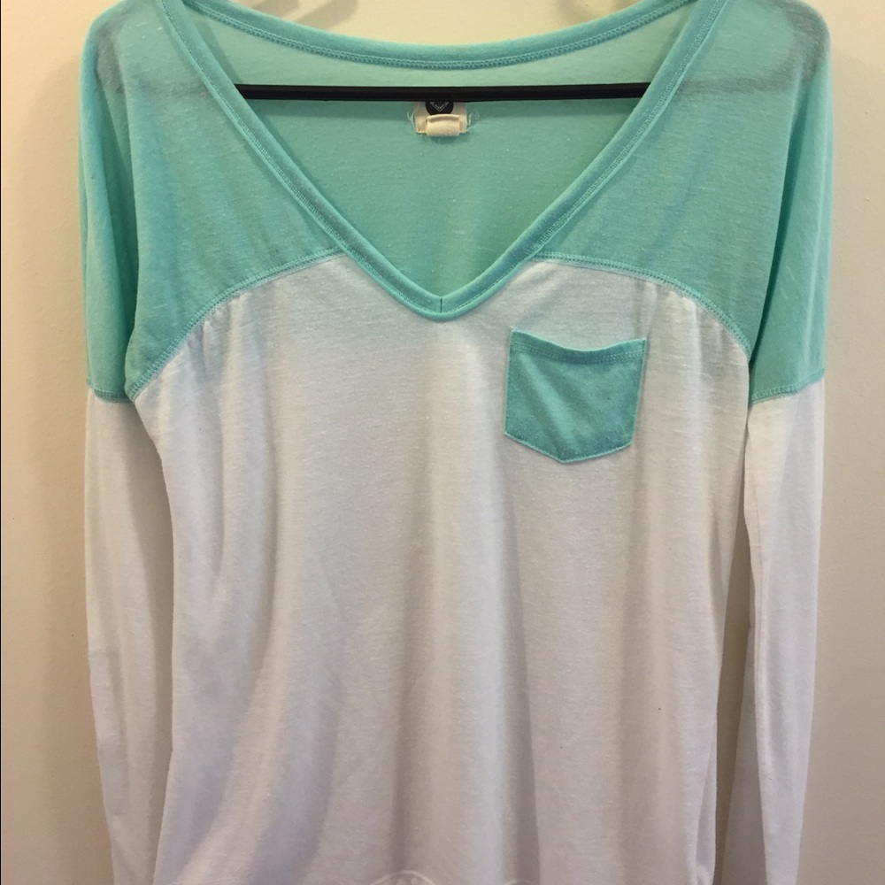 Long sleeve - 2 tone ROXY shirt with front pocket