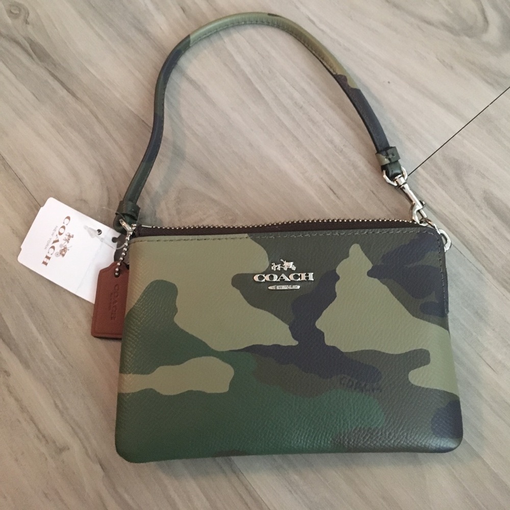 Camo coach small credit card 💳 purse