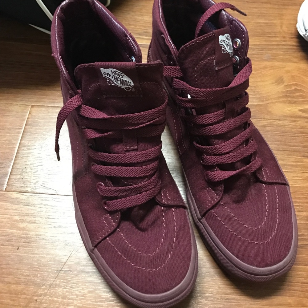 Burgundy vans