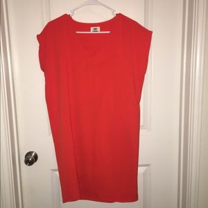 Loose Orange Shift Dress