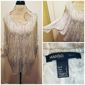 Mango snake print loose top.