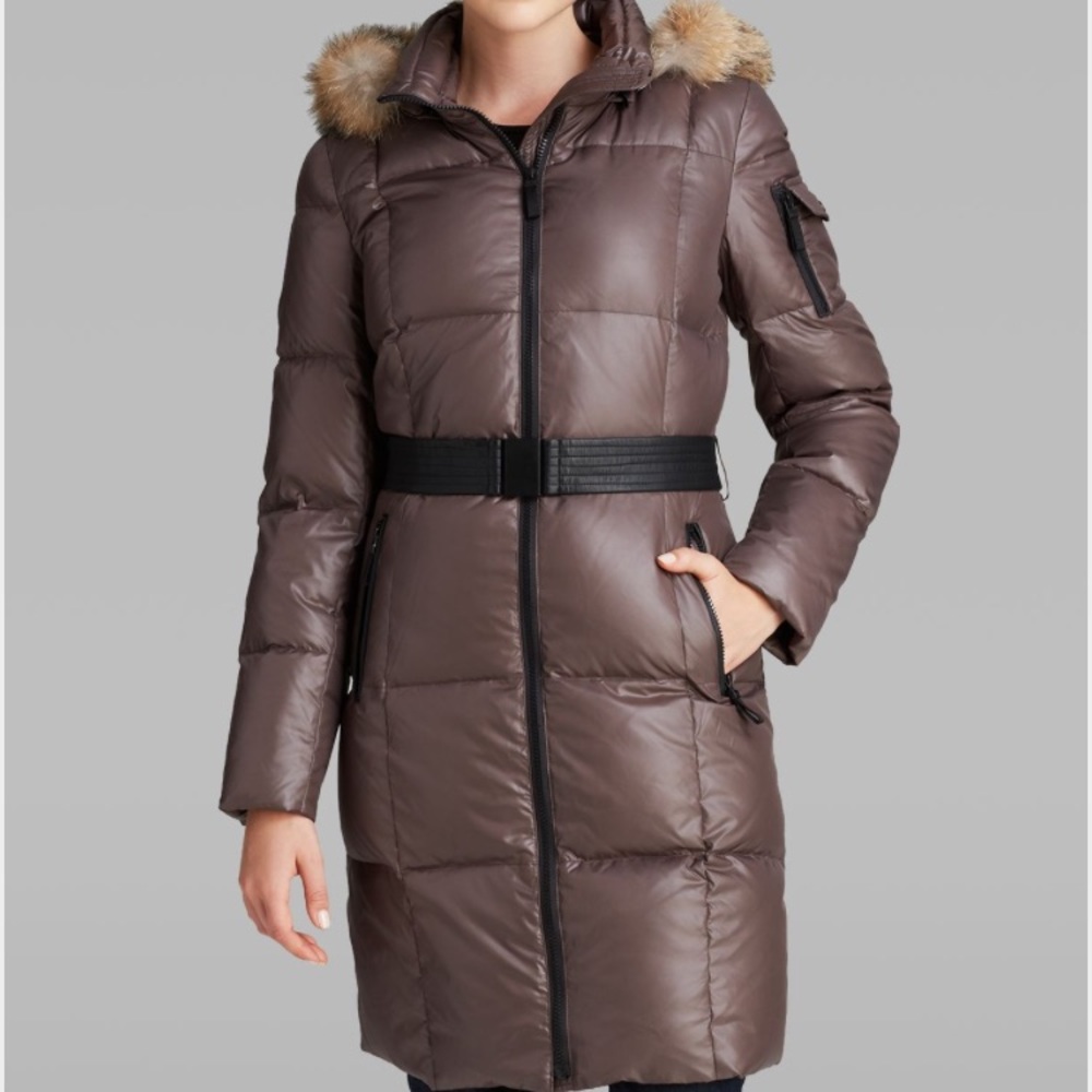 Marc New York Abbie fur trim coat