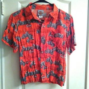 Harley Davidson kids buttoned down shirt SZ SMALL