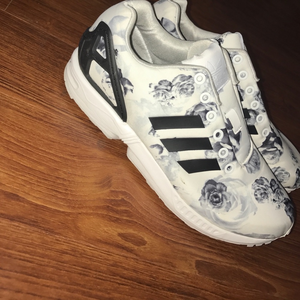 Black and white adidas