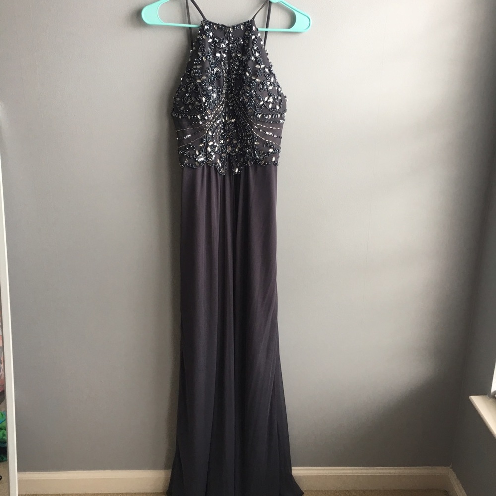 Formal Gray Ball Prom Gown