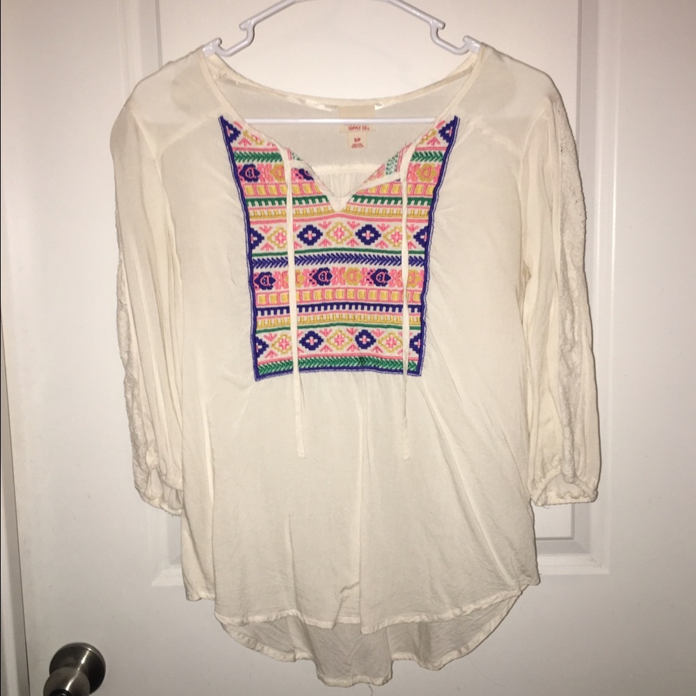 Embroidered Boho Blouse