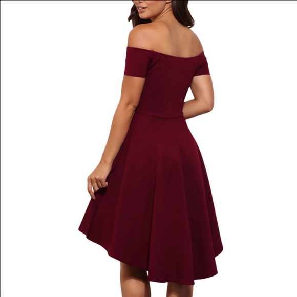 Shoulder off Short Sleeve Dress - Picture 2 of 3