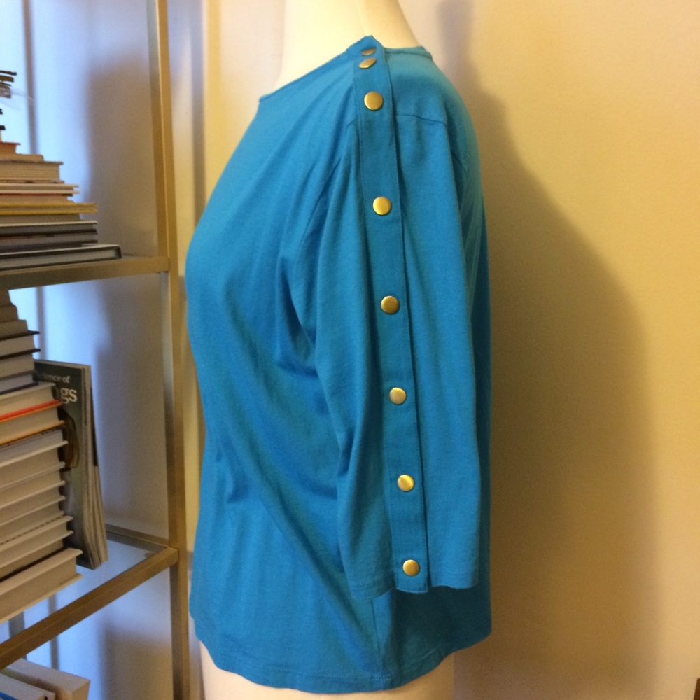 Ann Taylor | Boatneck Top with Snap Details