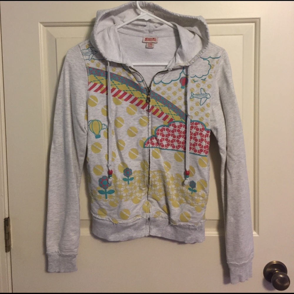 Printed zip-up jacket