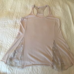 Racerback pale pink tank top