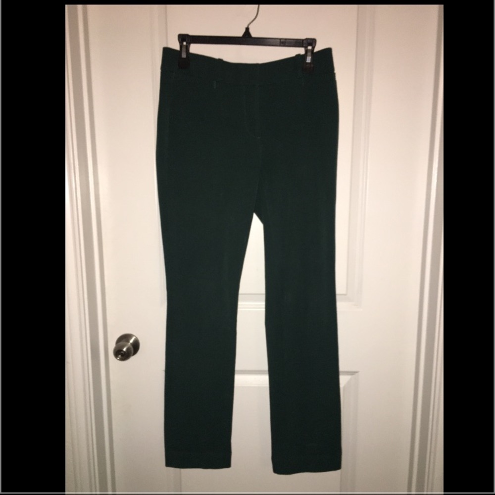 Dark Green Chino Ankle Pants