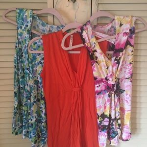 Three super thin, soft tanks