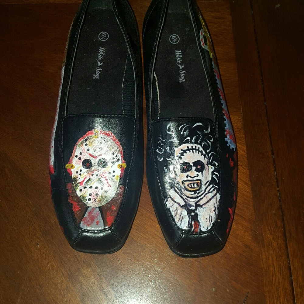 Custom painted shoes.