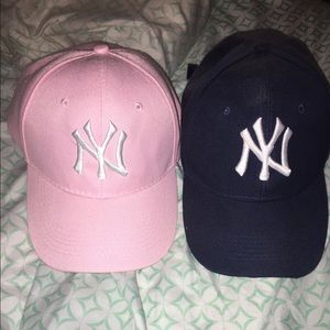 Two NY Yankees caps