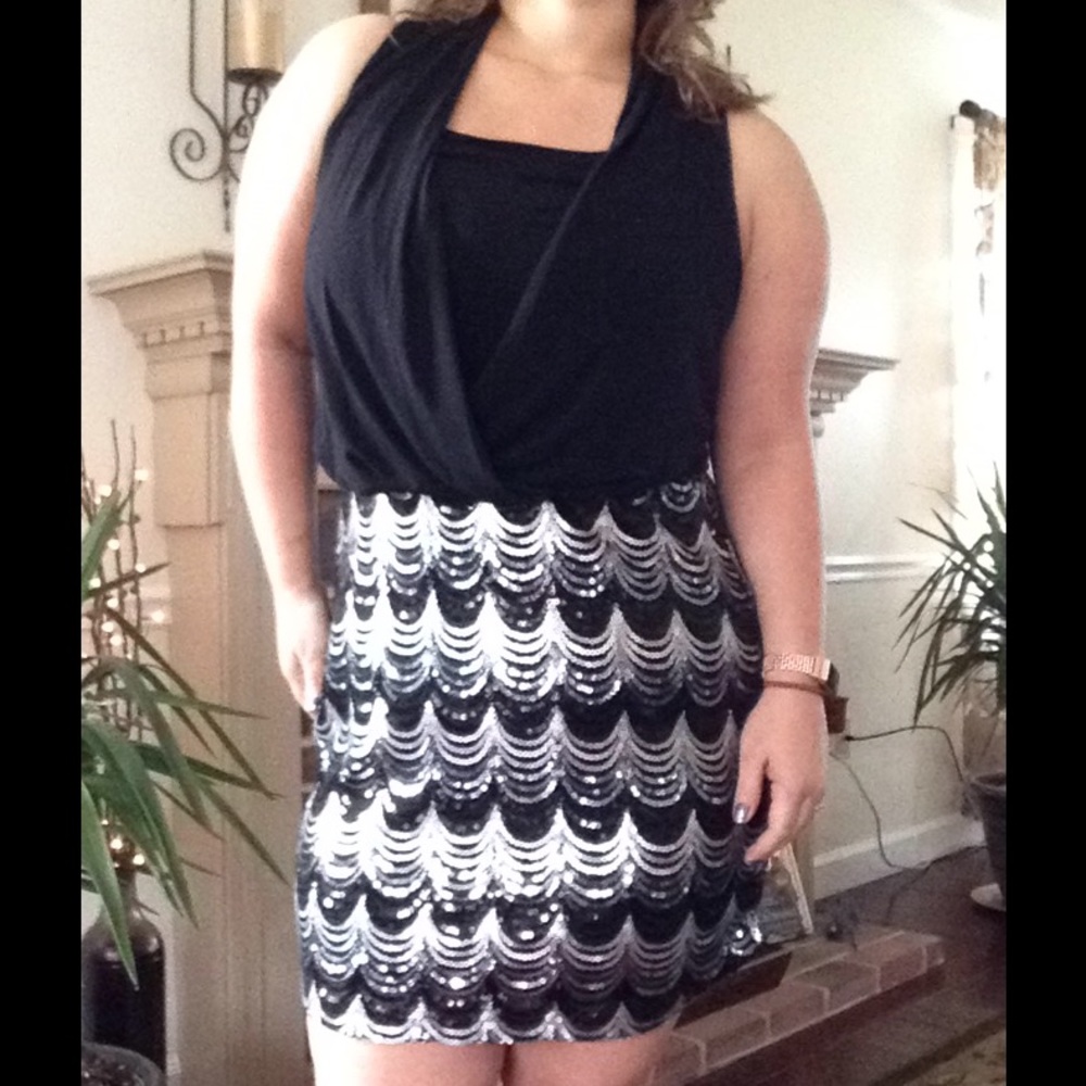 NWOT Draped Neckline Dress