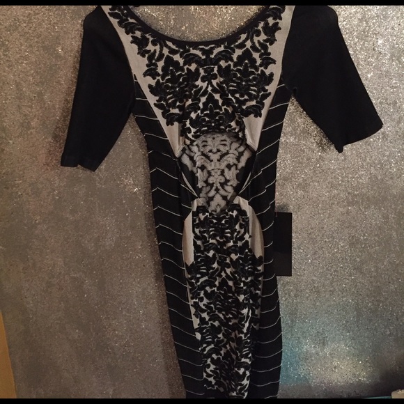 Bebe hourglass jacquard cut out dress - Picture 2 of 6