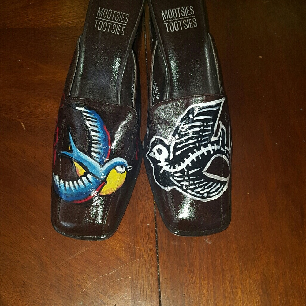 Custom painted shoes.