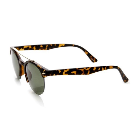 Tortoise half frame sunglasses - Picture 3 of 4