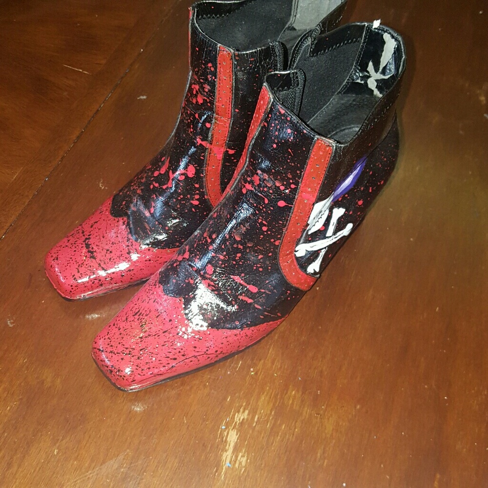Custom painted shoes.